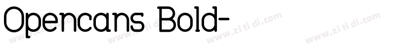 Opencans Bold字体转换